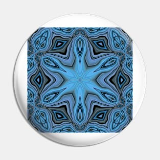 colourful shades of turquoise blue floral fantasy in square format Pin