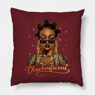 BLACKNIFICENT Beautiful Cute Anime girl Blm Pillow