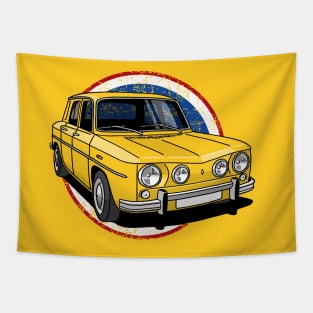 French classic saloon with french flag background Tapestry