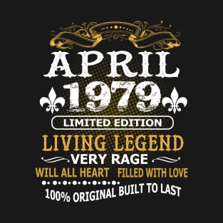 April 1979 Shirt Vintage 40th Birthday Gift 40 Years Old T-Shirt