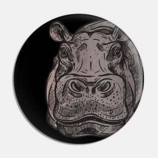 Hippo head Pin