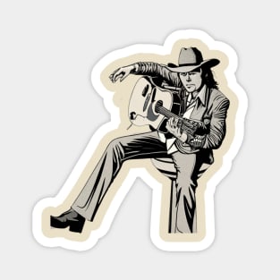 Dwight Yoakam Playing Guitar Magnet