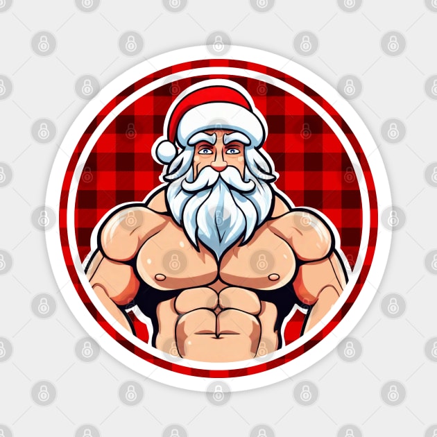 Muscular Santa Claus Magnet by muscle