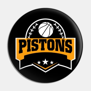 Personalized Basketball Pistons Proud Name Vintage Beautiful Pin