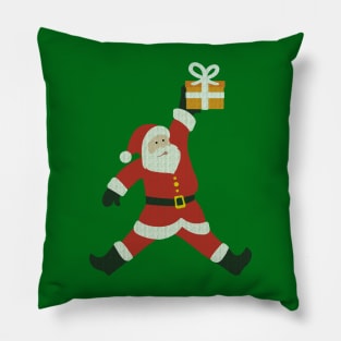 Dunking Santa Ugly Christmas Sweater Gift Basketball Yarn Effect Funny Pillow