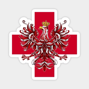 Polish Eagle Cross Magnet