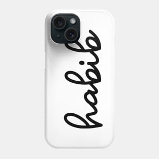 habib - black Phone Case