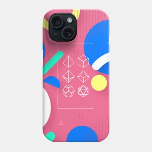 Tabletop RPG Dice Set Collector Memphis Pink Phone Case