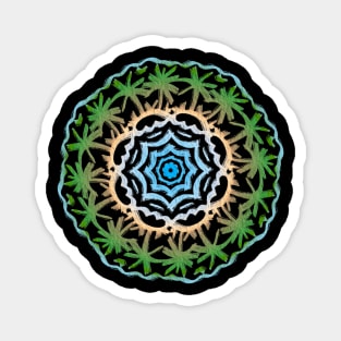 Tropical Island Themed Mandala Magnet