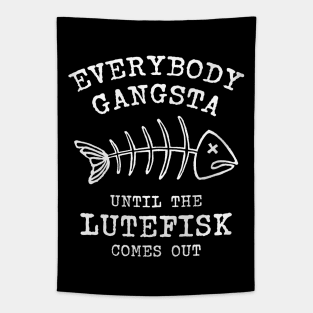 Funny Lutefisk Traditional Norwegian Food Tapestry