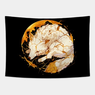 wolf kintsugi art Tapestry