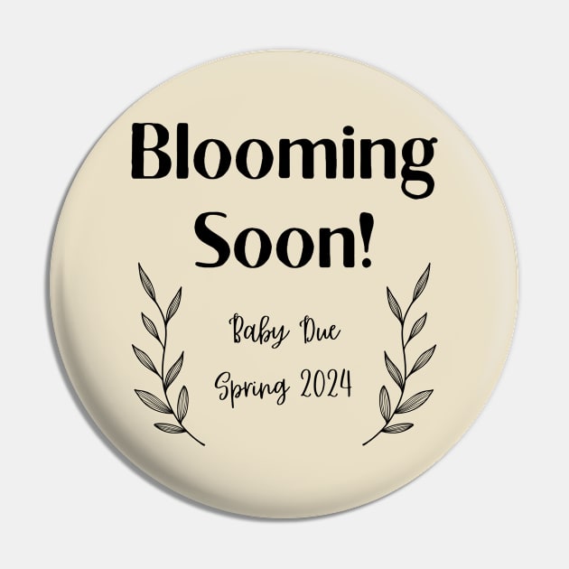 Blooming Soon Pregnancy Announcement Pin by Hilary's Flower House