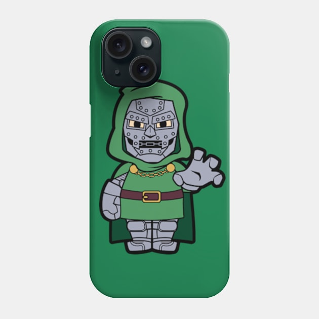 Doctor Doom Chibi Phone Case by mighty corps studio