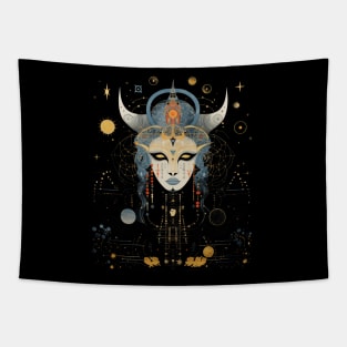 Freyja Norse Goddess Art Nouveau Surreal Goth Tattoo Art Tapestry