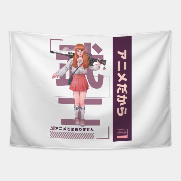 Anime Girl It's Not Cartoons It's Anime l Otaku Anime Lover Tapestry by star trek fanart and more