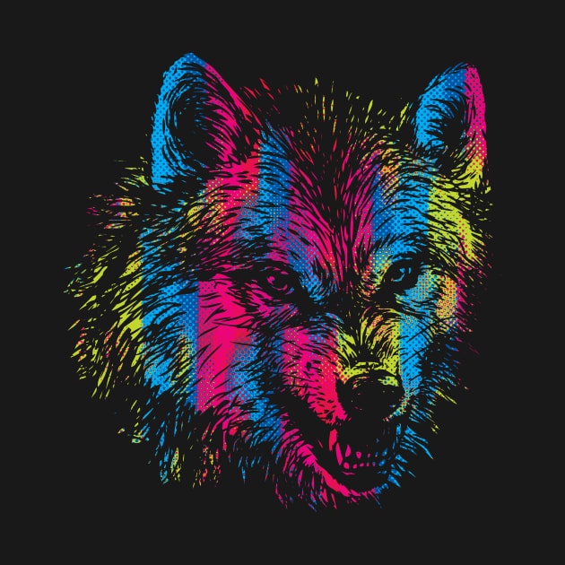 Vibrant Wolf by Daletheskater