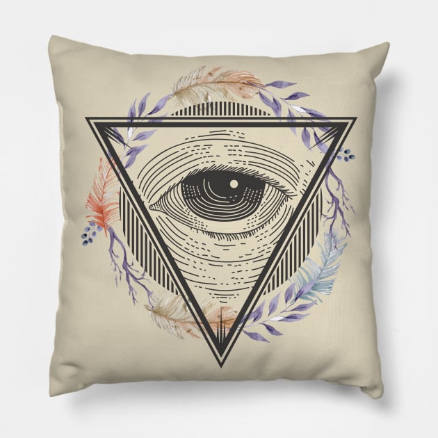 Boho Eye Art Pillow by BWXshirts