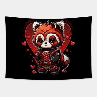 Valentine Red Panda Tapestry