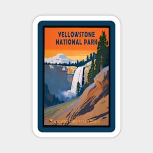 Yellowstone National Park Vintage Travel Poster Magnet