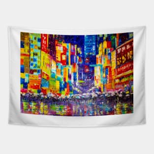 Japan. Tokyo in the rain Tapestry