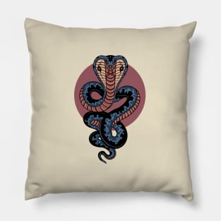 vintage cobra tattoo Pillow