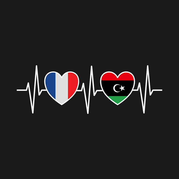 France And Libya Libyan Flag Flag by Anfrato