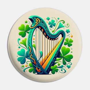 Irish Harp Pin