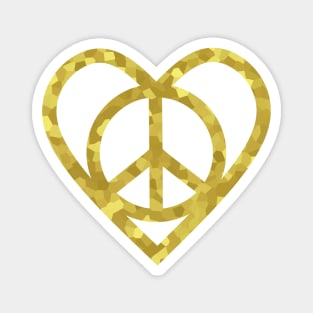 GOLD Love And Peace Activist Magnet