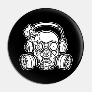 Gasmask DJ Soundsystem Rave Pin