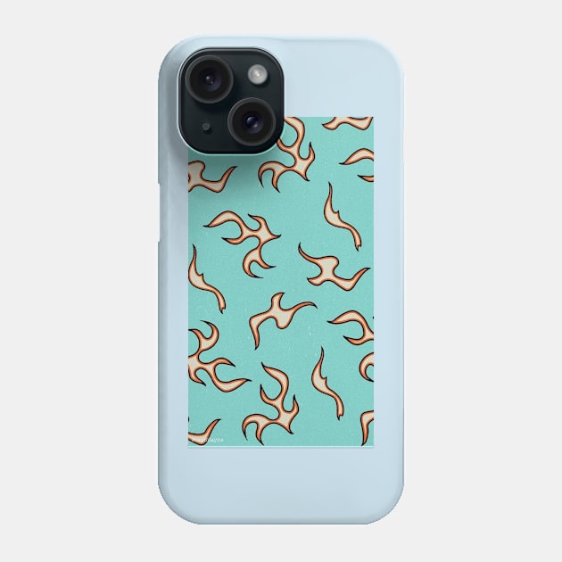 Aesthetic blue flame Phone Case by artforrart