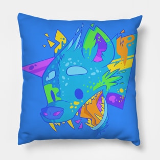 Neon Hyena Pillow