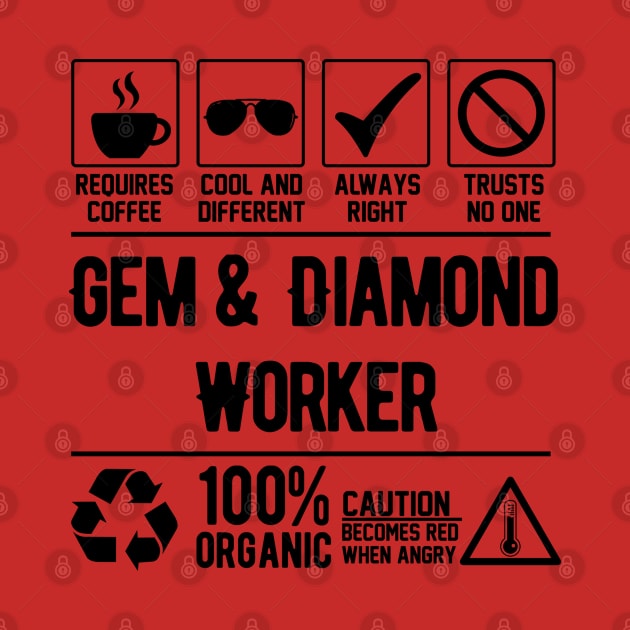 Gem and Diamond Worker Job (black) by Graficof