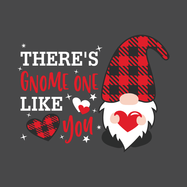 There's Gnome One Like you , Valentine's Day , Gnomes , Valentine Clipart, Valentine Gnomes ,Valentine Shirt Design, Plaid by maliGnom