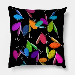 Fishing Lure Pattern Pillow