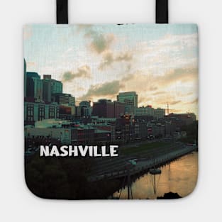 Cool sunset photography of Nashville Tennessee skyline sunset sky USA city break Tote