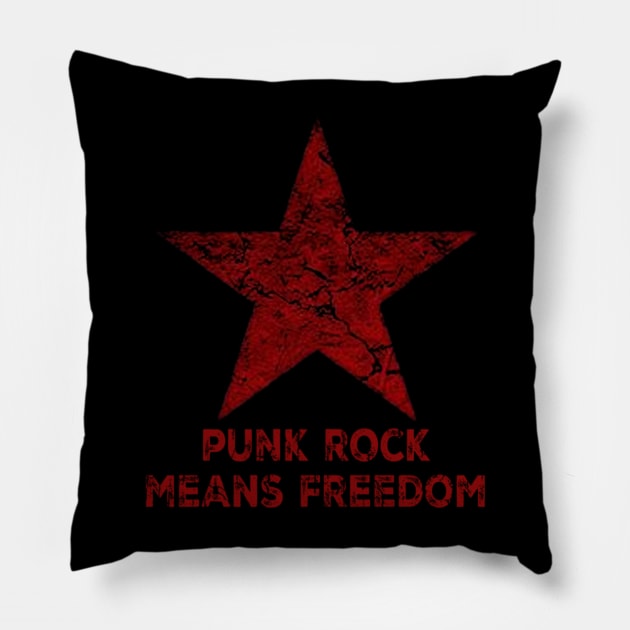 punk rock means freedom Pillow by hany moon