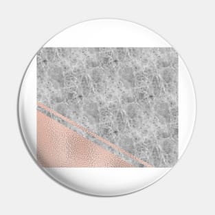 Venice marble and rose gold faux foil Pin