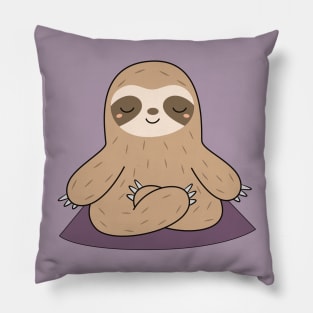 Kawaii Cute Yoga Meditating Sloth Pillow