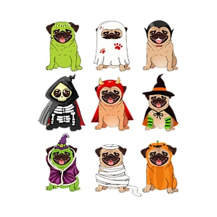 Happy Pug-o-ween Halloween Spooky Season Pug Dog Lover Women T-Shirt