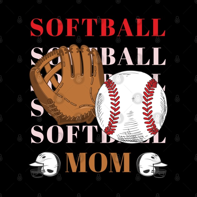 My Favorite Softball Player Calls Me Mom Gift for Softball Mother mommy mama by BoogieCreates