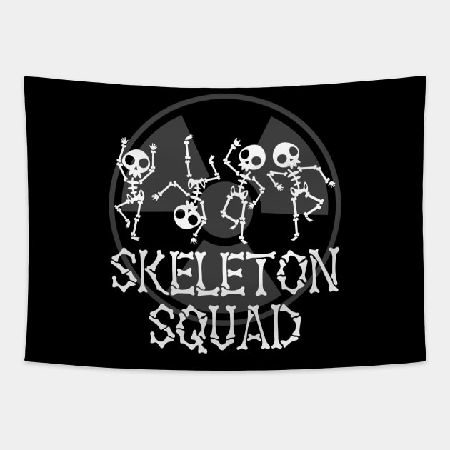 Funny Skeleton Squad Gift For Radiologist Tapestry by ROMANSAVINRST