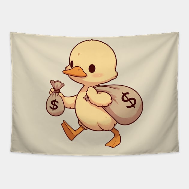 cute robber duck Tapestry by fikriamrullah