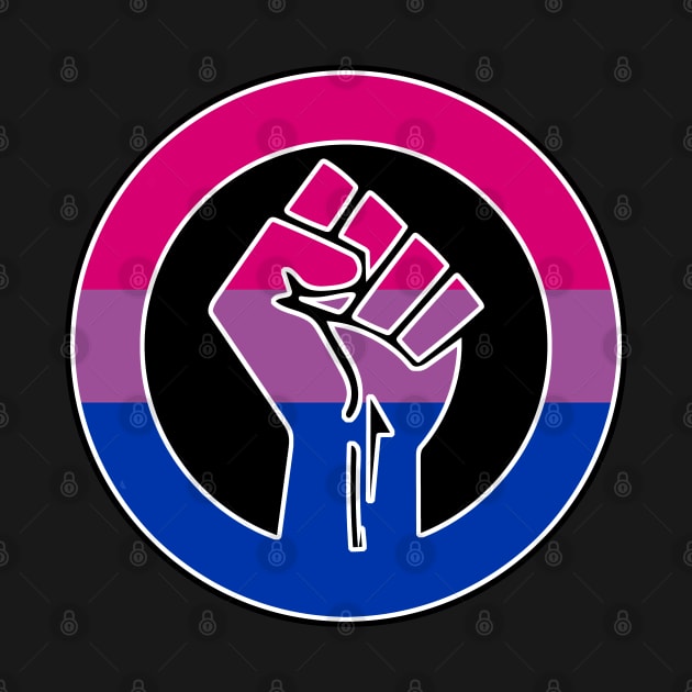 Black Lives Matter Fist Circled LGBTQ Flag Bisexual by aaallsmiles
