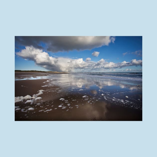 Sky reflections at Druridge Bay by Violaman