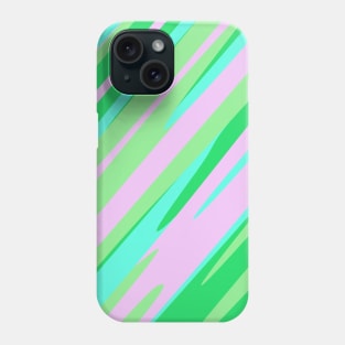 Pink Green and Turquoise stripe abstract Phone Case