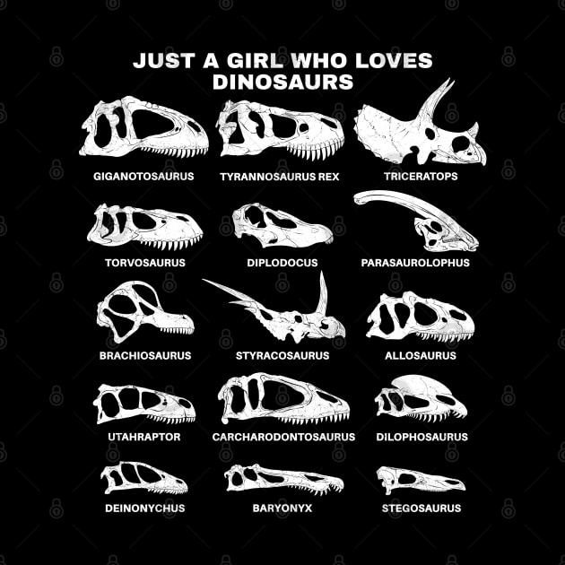 Types of Dinosaurs Just a girl who loves dinosaurs by NicGrayTees