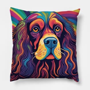 Psychedelic Cocker Spaniel Pillow