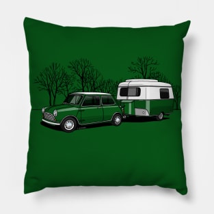 The cute small car and caravan to enjoy vacation Pillow