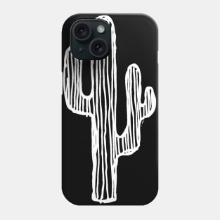 Cactus Doodle White Phone Case