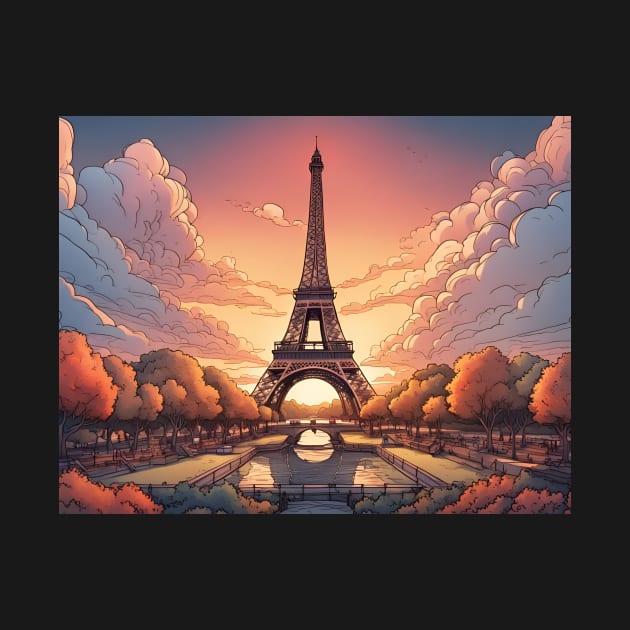 Eiffel Tower at sunset by LM Designs by DS
